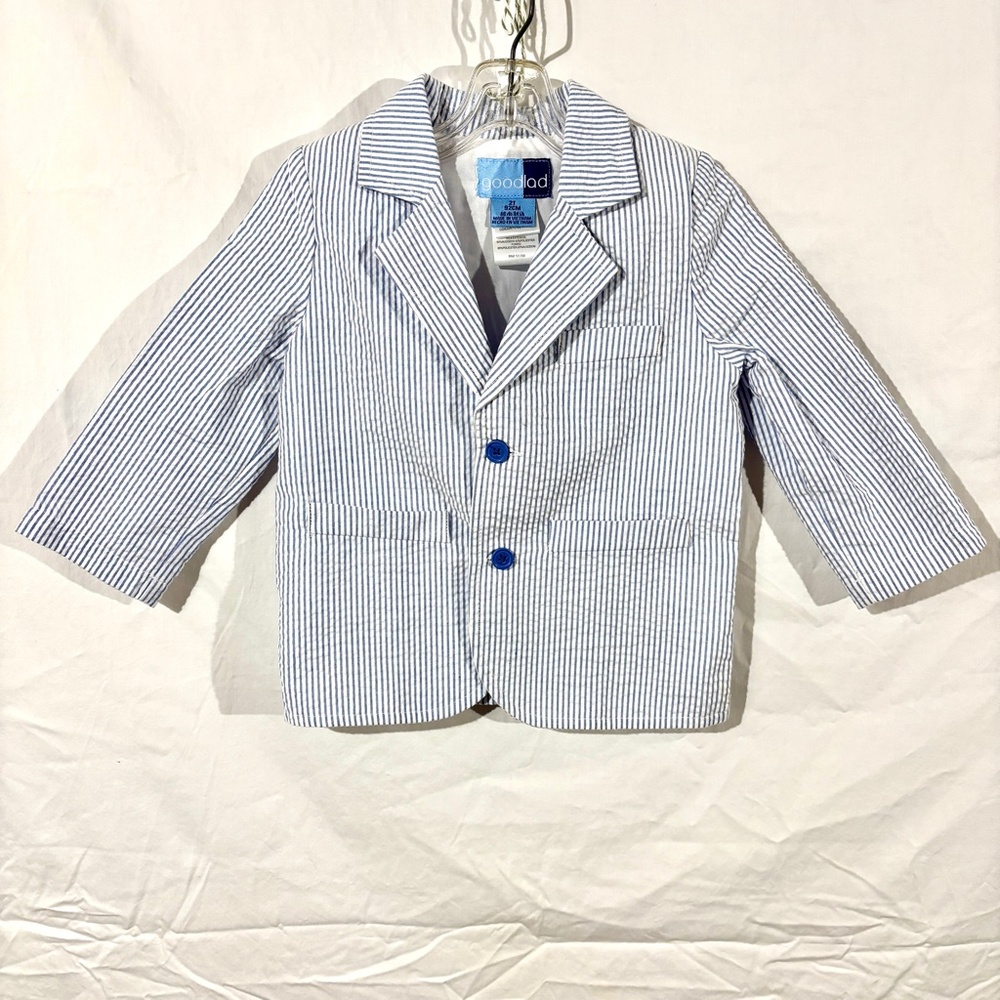 Good Lad Jacket‎ Coat Blazer Boys Blue White Size 2t